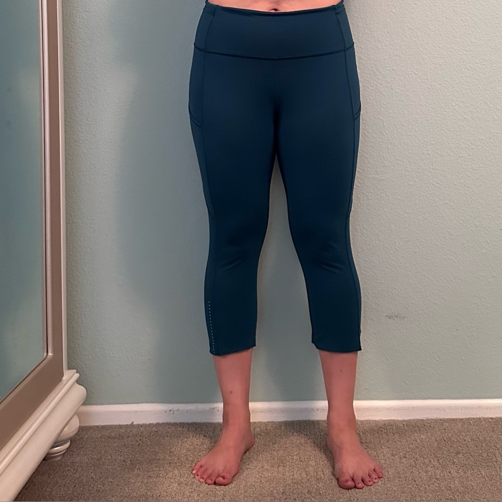 Lululemon Athletica Fast and Free HR Reflective Blue Lagoon Women’s size 10